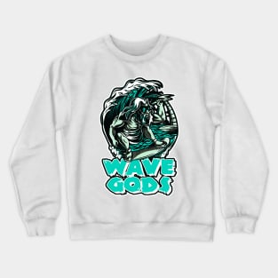 God of Waves Washed Teal Mint Foam Crewneck Sweatshirt